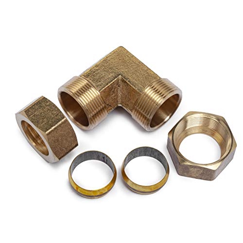  LTWFITTING 1/8-Inch Brass Compression Sleeves Ferrule