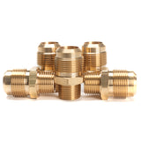 LTWFITTING Brass Flare3/4 Inch OD x 1/2 Inch Male NPT Connector Tube Fitting (pack of 5)