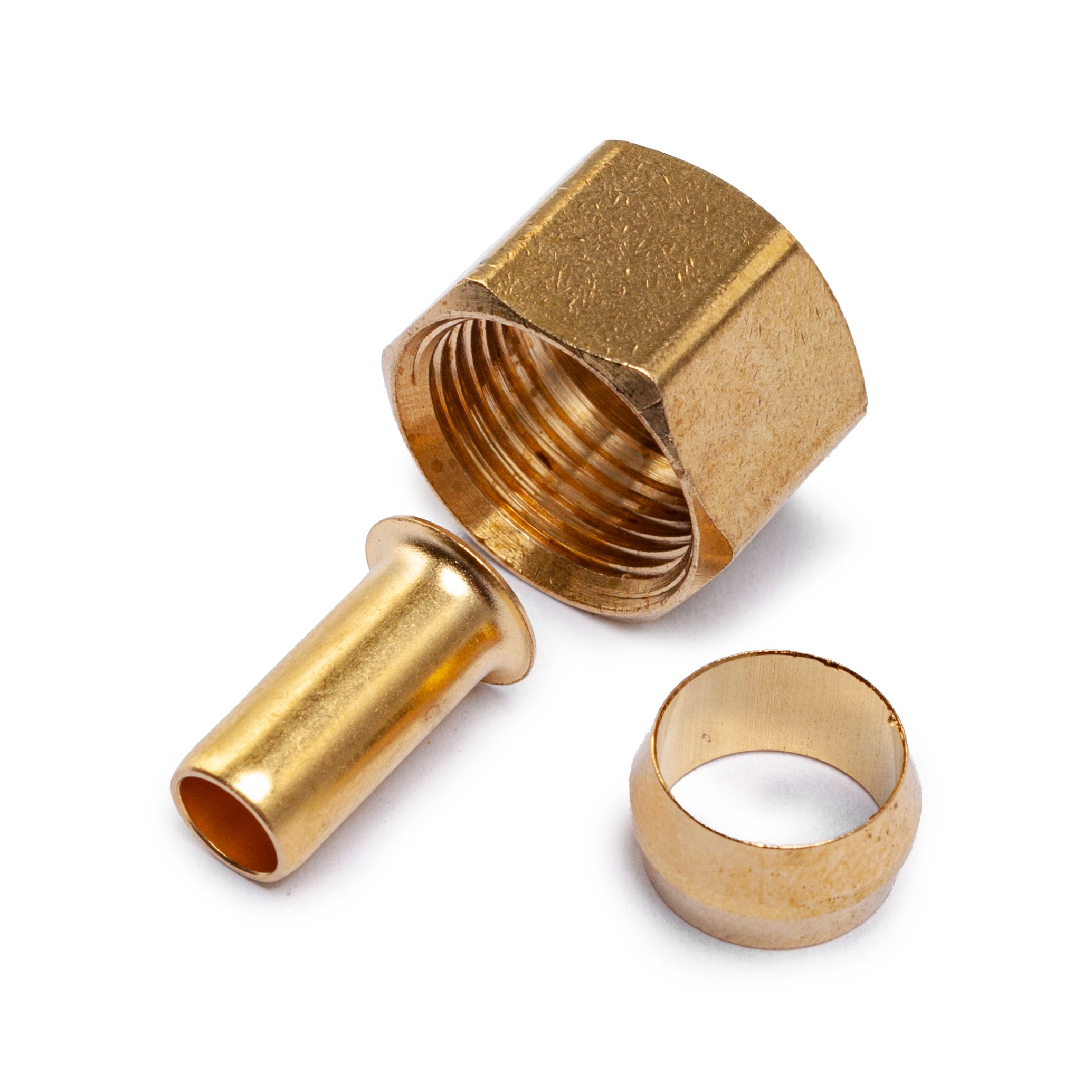 Brass Compression Fitting Ferrule Sleeve,1/2 Tube OD (50pcs